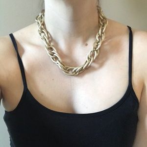 Gold Chain Statement Necklace